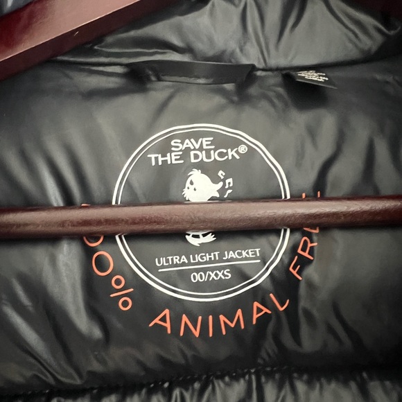 Save the Duck cropped puffer jacket in midnight (dark navy) size XXS - Picture 3 of 4